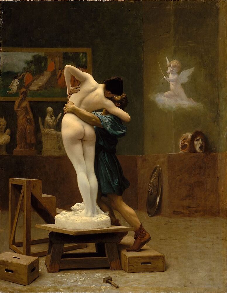 Pygmalion and Galatea, 1890, oil on canvas, 89×69 cm (35×27 in)