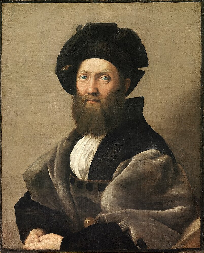 Portrait of Baldassare Castiglione, oil on canvas, probably Winter 1514–1515, Paris, Louvre