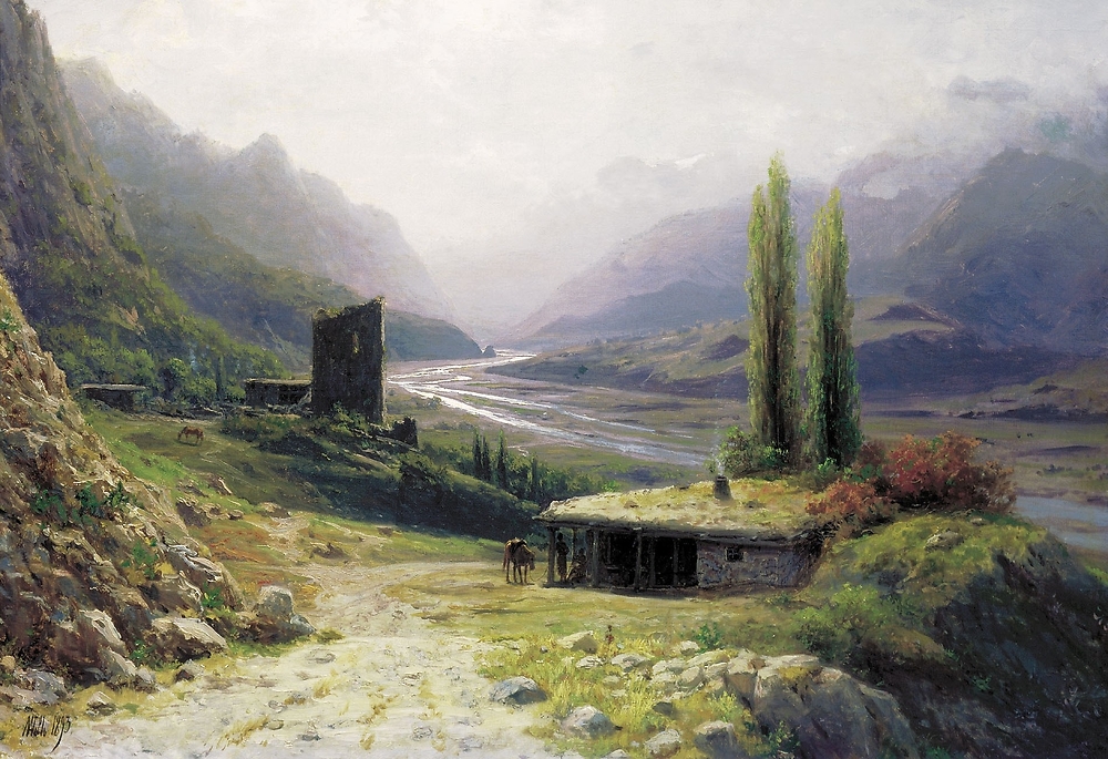 A Caucasian Gorge, oil on canvas, 1893