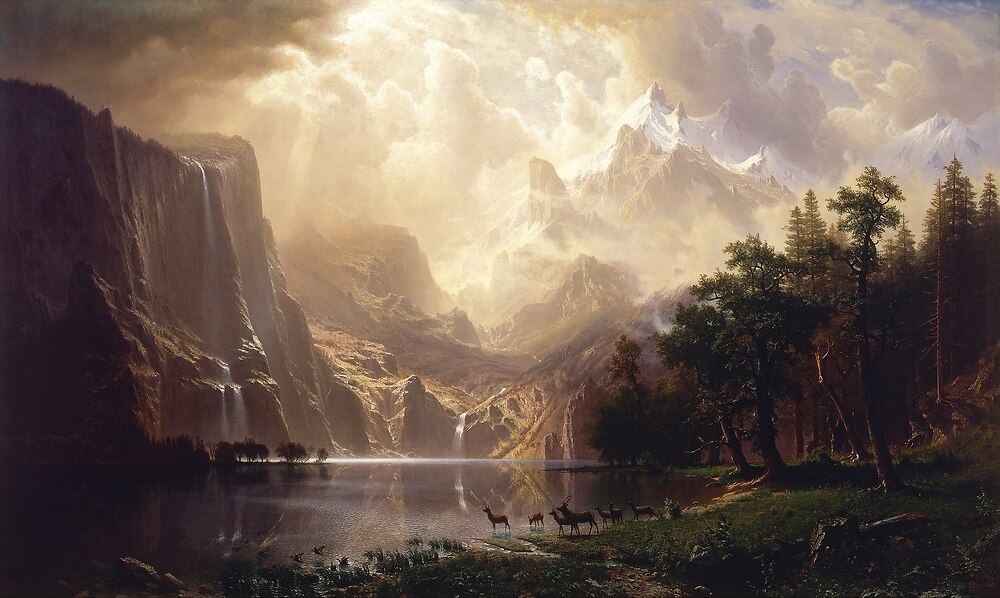 Among the Sierra Nevada, California, oil on canvas, 1868