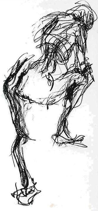 Gesture example, as seen on the cover of The Natural Way to Draw