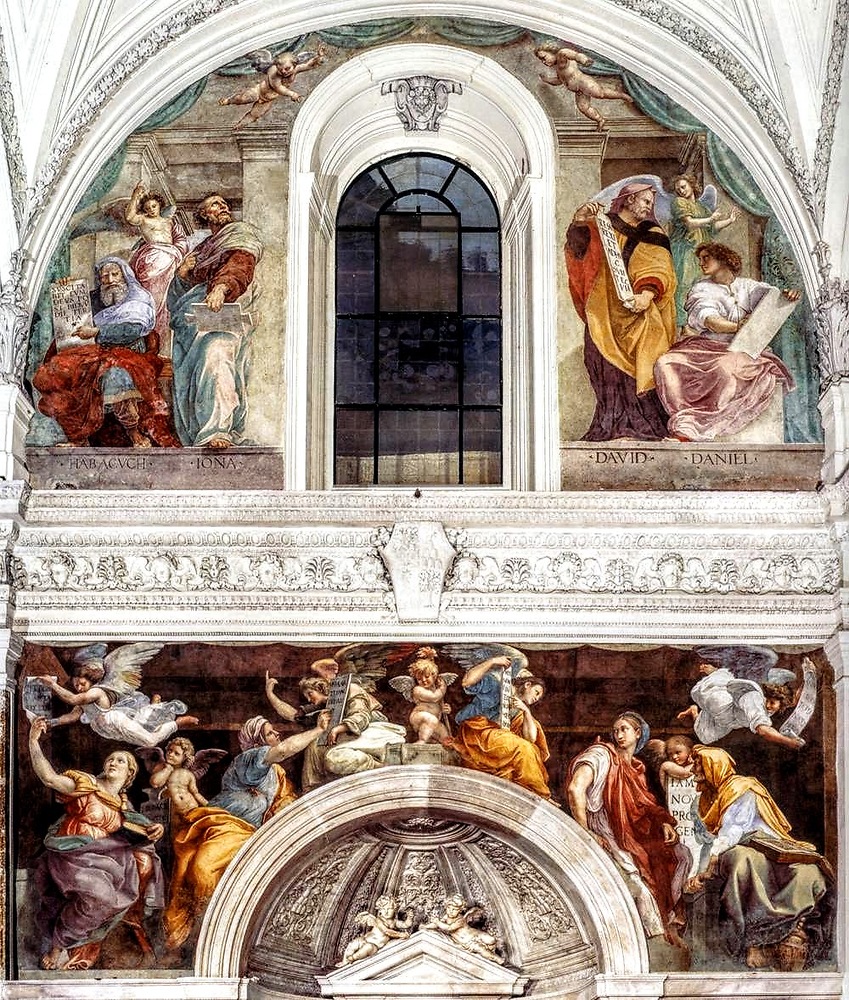 The Sibyls fresco in the Chigi Chapel of the Basilica of Santa Maria del Popolo