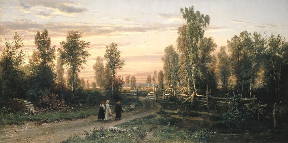 Evening (Вечер, 1871), oil on canvas (71×142cm)