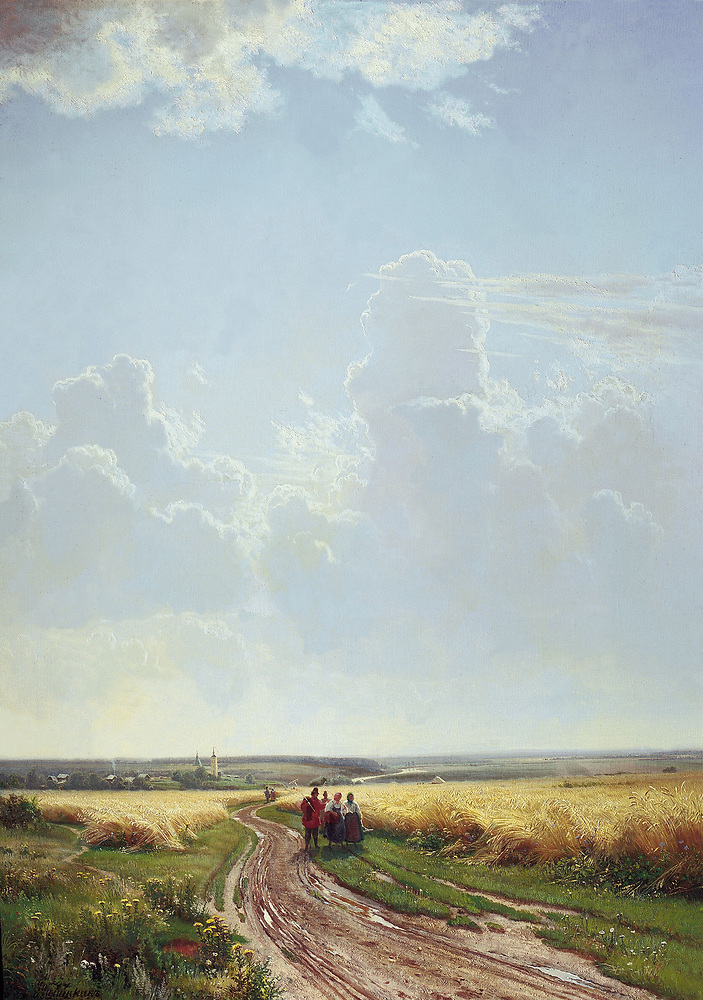 Noon. Neighborhoods of Moscow (Полдень. В окрестностях Москвы, 1869), oil on canvas, 111×80 cm