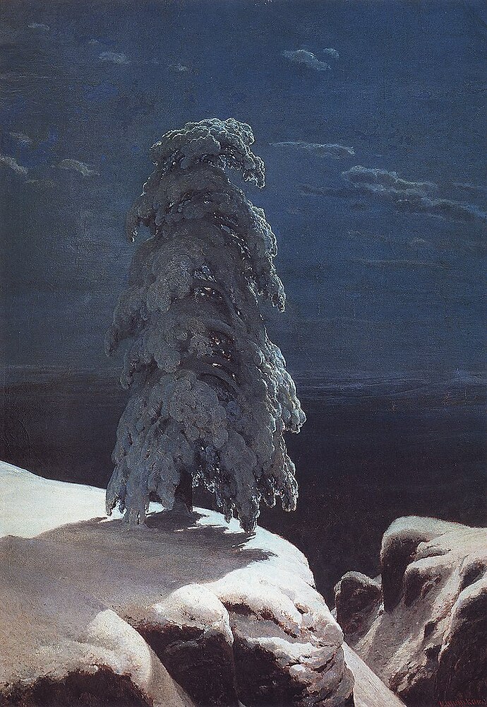 In the wild north… (На севере диком…), 1891, 161×118cm, oil on canvas